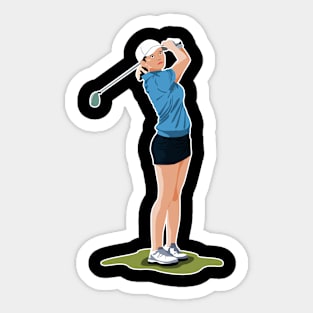 Women's golfer Sticker